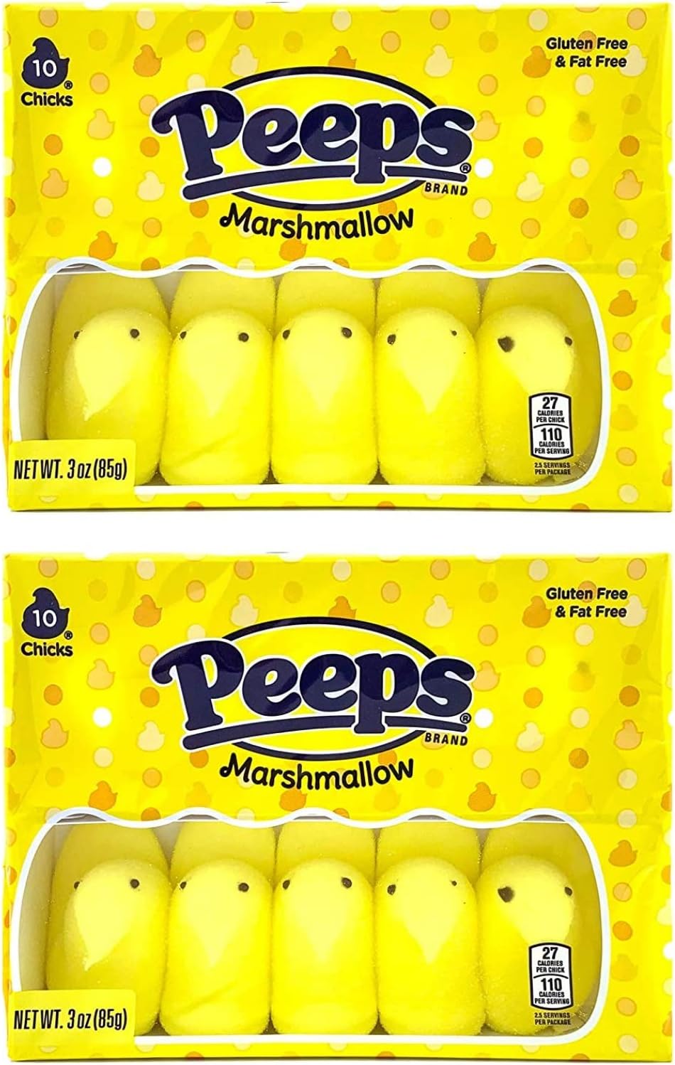 Peeps Yellow Chicks 10 Count (2 Packs)