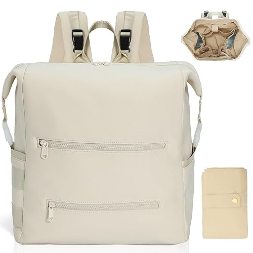 Miniatura 10 de Omanmoli Mochila para Pañales, Bolsa Grande de Neopreno para Bebé para Niños y Niñas con 15 Organizador de Bolsa de Pañales, 2 Bolsillos Aislados,