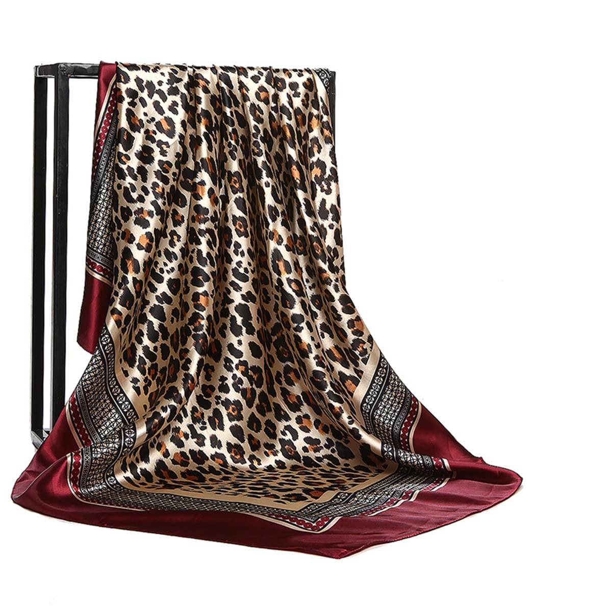 – Satin Scarf for Women UK Large 90 × 90cm Square Silky Like Neck Head Scarves Set