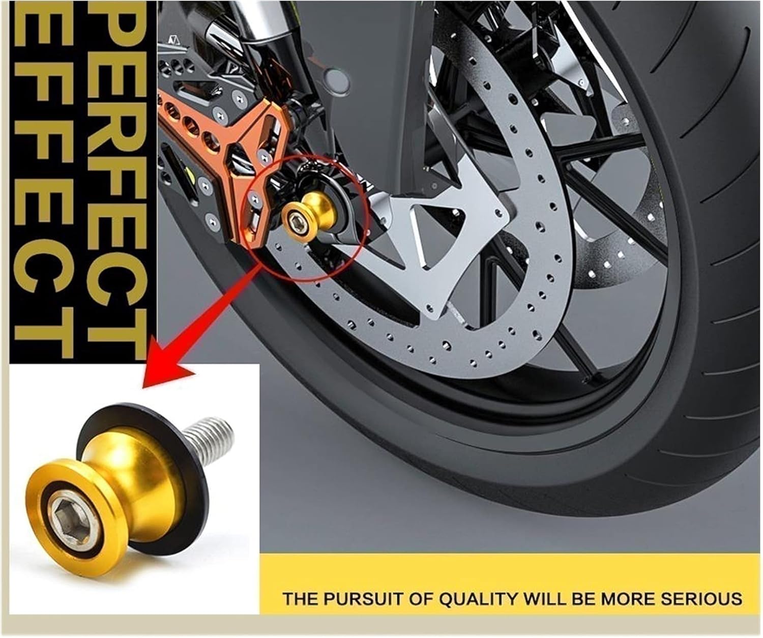 for Kawasaki EX500R 1990-2009 Motorcycle Swingarm Sliders Spools Paddock Stand Bobbins Swing Arm 10MM Fall Protection