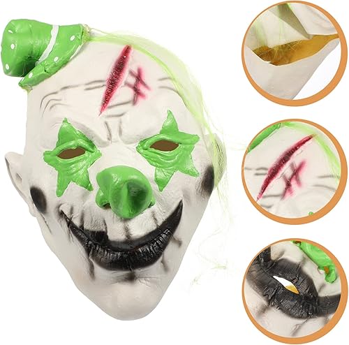 Miniatura 4 de Didiseaon Máscaras de payaso de Halloween, accesorio para disfraz máscaras de látex aterradoras, accesorios de fiesta de Halloween, decoración rosa