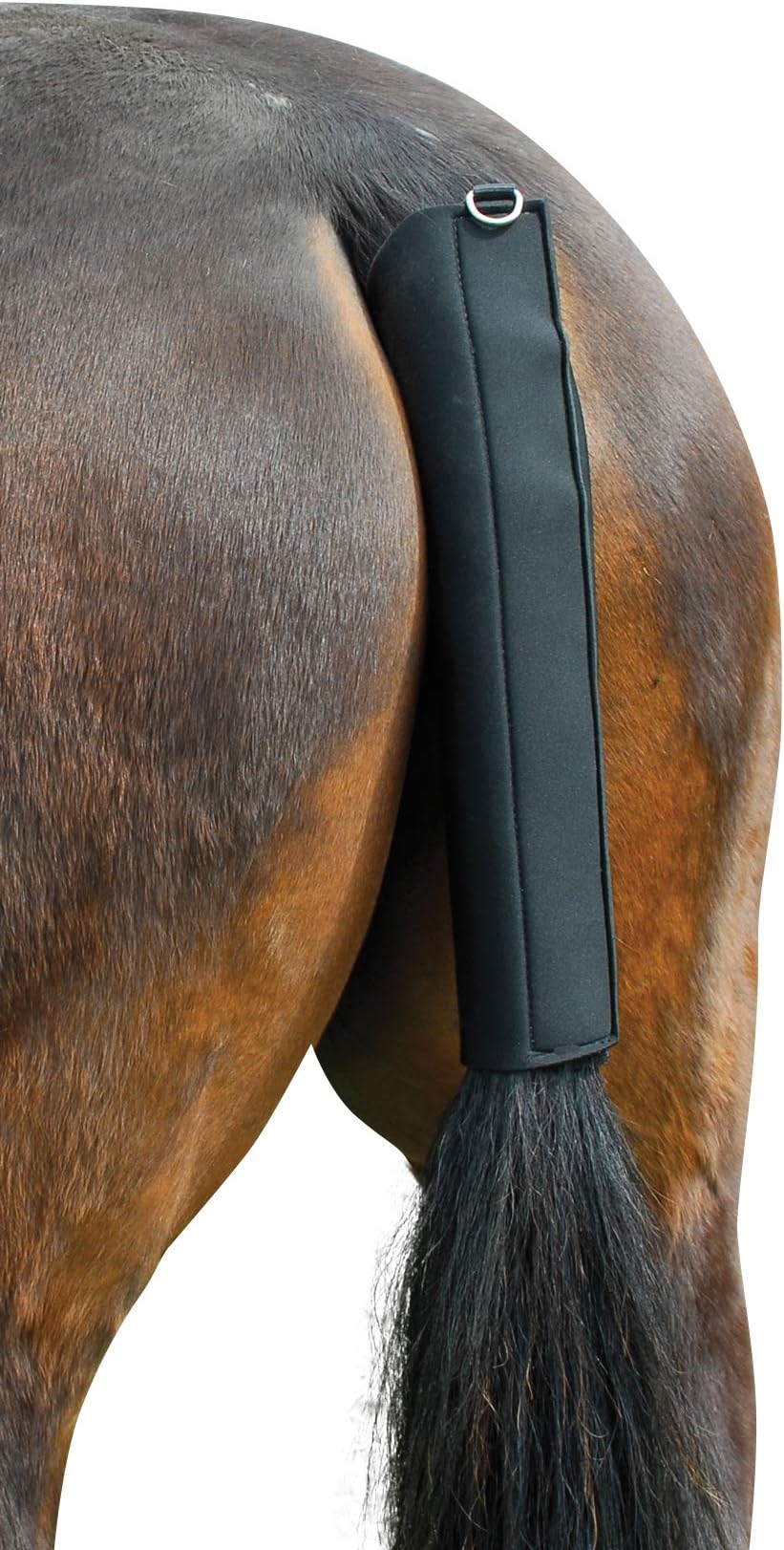 Horse Tail Guard Protector Equine Shield Wrap Non-Slip Breathable Neoprene Equestrian Protection Standard Size (Black)