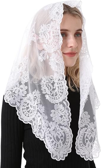 Lace Veil Mantilla Catholic Church Chapel Veil Head Covering Latin Mass