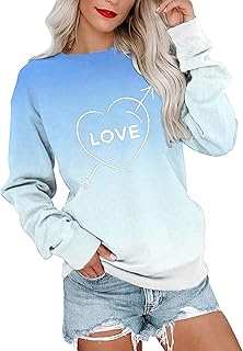 Valentine's Day Casual Blouse Shirt Loose Long Shirt T-Shirt Tunic Shirts Plain Long Sleeves Tunic Blouse Tops Long Tee Shirt Tunic Tops Long Sleeve Shirt Women