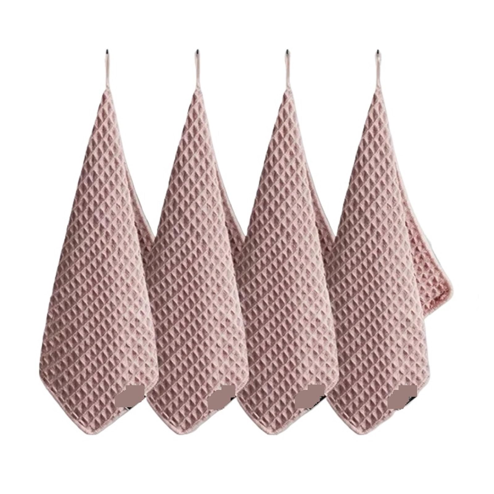 Paño para Barista 1/4 Piezas de Toallas Limpieza for Barra café, paño súper Absorbente, Herramienta for el hogar(Pink 30x30cm-4Pcs)