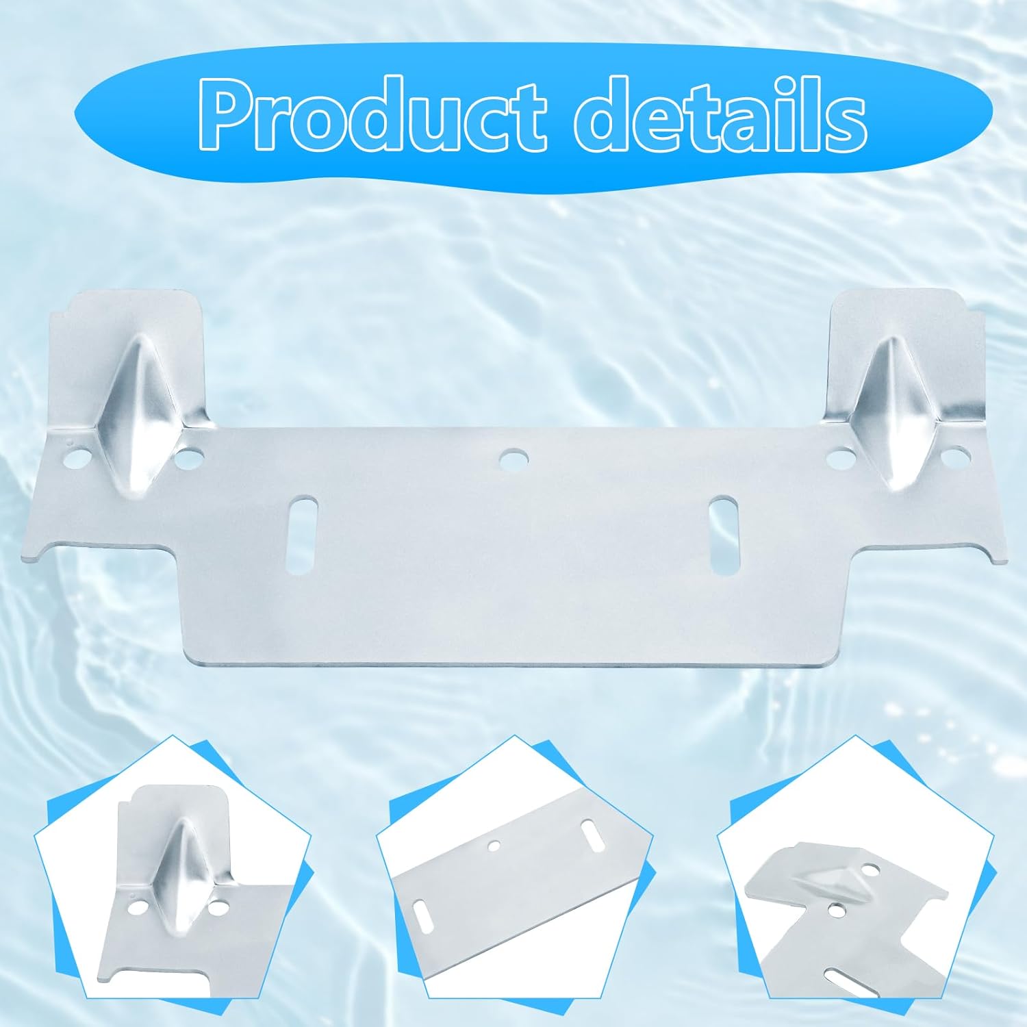 382430-1120A Steel Hanging Bracket for Wall-Mounted Sink, Featuring Multiple Holes for Securing The Threaded Stud Backplate（2 pack）