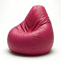 Puff Pêra Grande Adulto com Enchimento Incluso, Courino Premium, Impermeável, Confortável, Ergonômico, para Sala, Quarto Gamer, Home Office, Escritório (Rosa Pink)