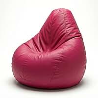 Puff Pêra Grande Adulto com Enchimento Incluso, Courino Premium, Impermeável, Confortável, Ergonômico, para Sala, Quarto Gamer, Home Office, Escritório (Rosa Pink)