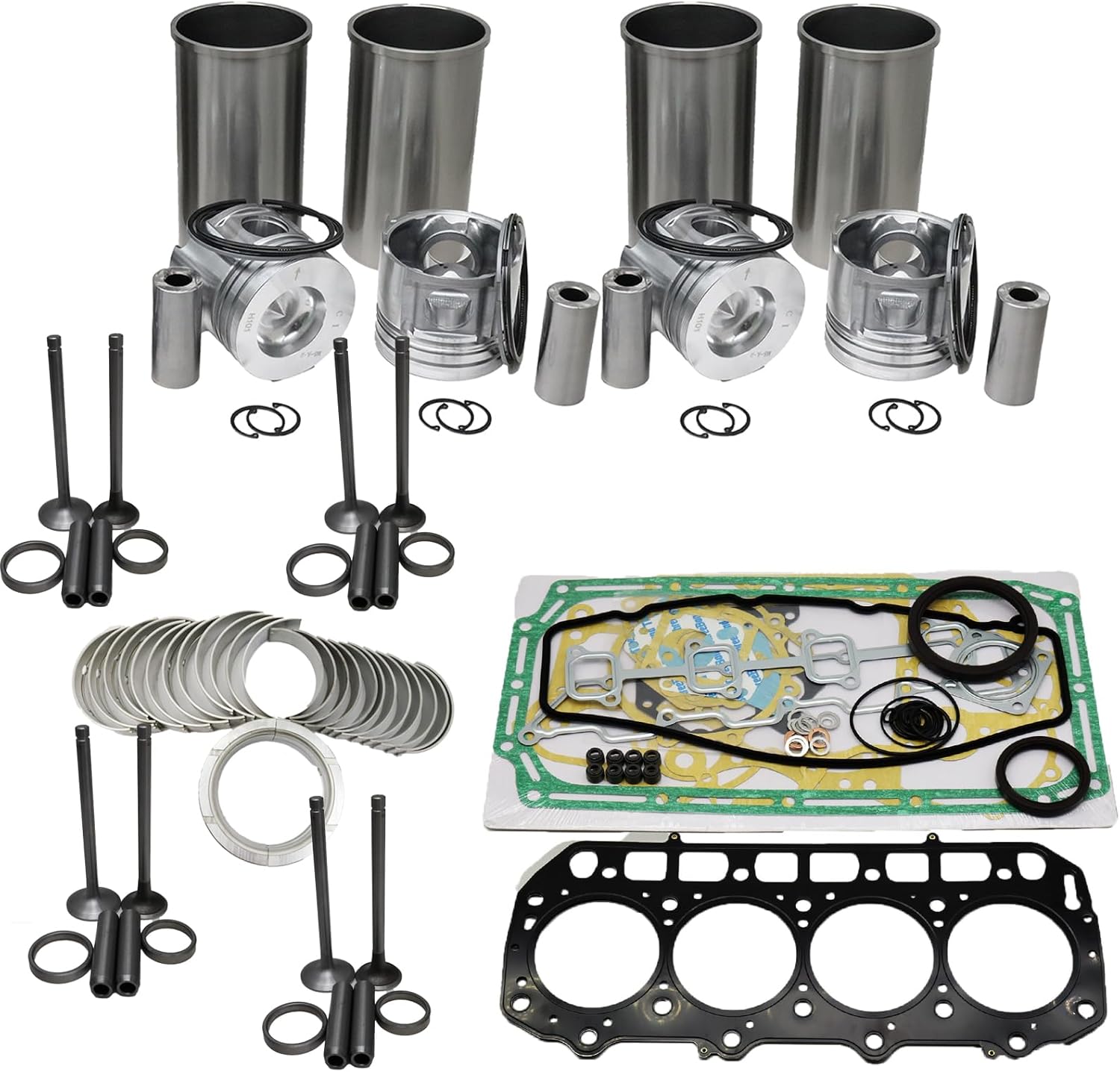 LR4M5-23 Engine Overhaul Rebuild Kit Compatible for YTO LR4M5-T145-U2 LR4M5-23 4M5-23 Engine