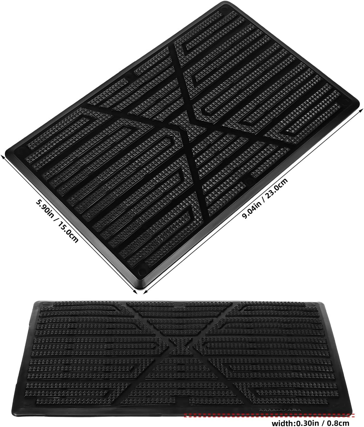 Homoyoyo 2pcs Heavy Duty Car Floor Mat Repair Patch Rubber Anti Slip Heel Protector Car Carpet Patch Kit – Universal Foot Pedal Cover Pad for Automotive Interior, SUV Truck Front Rear Seat Protection
