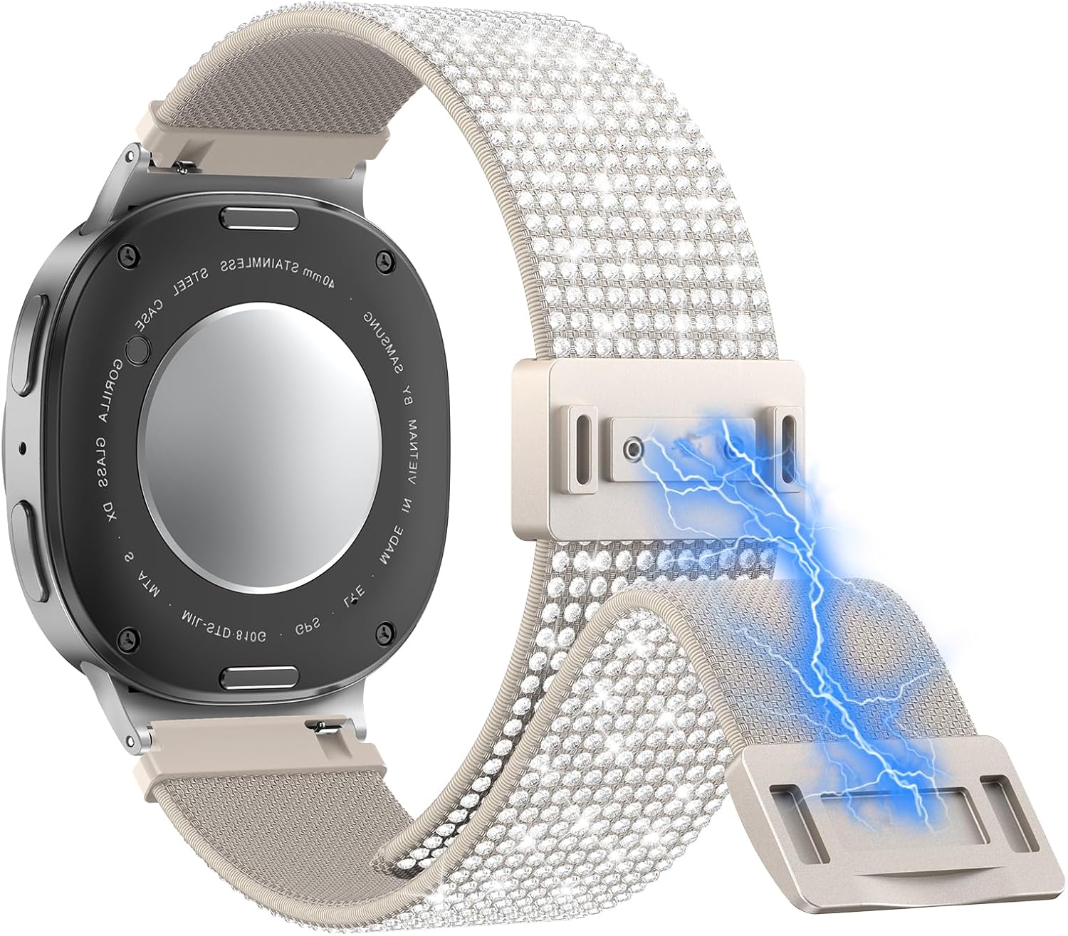 LETOID Stretchy Bands for Samsung Galaxy Watch Band Women Solo Loop | Skin-Friendly Elastic Adjustable Nylon Replacement Strap Fits 8 7 6 5 4 3 FE Active Pro Classic 47 46 45 44 43 42 41 40mm