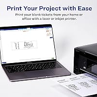 Vista 7 de Avery boletos imprimibles, 2.6 in x 5.3 in, láserinyección de tinta, 200 en total, ideal para boletos de rifa (16431)