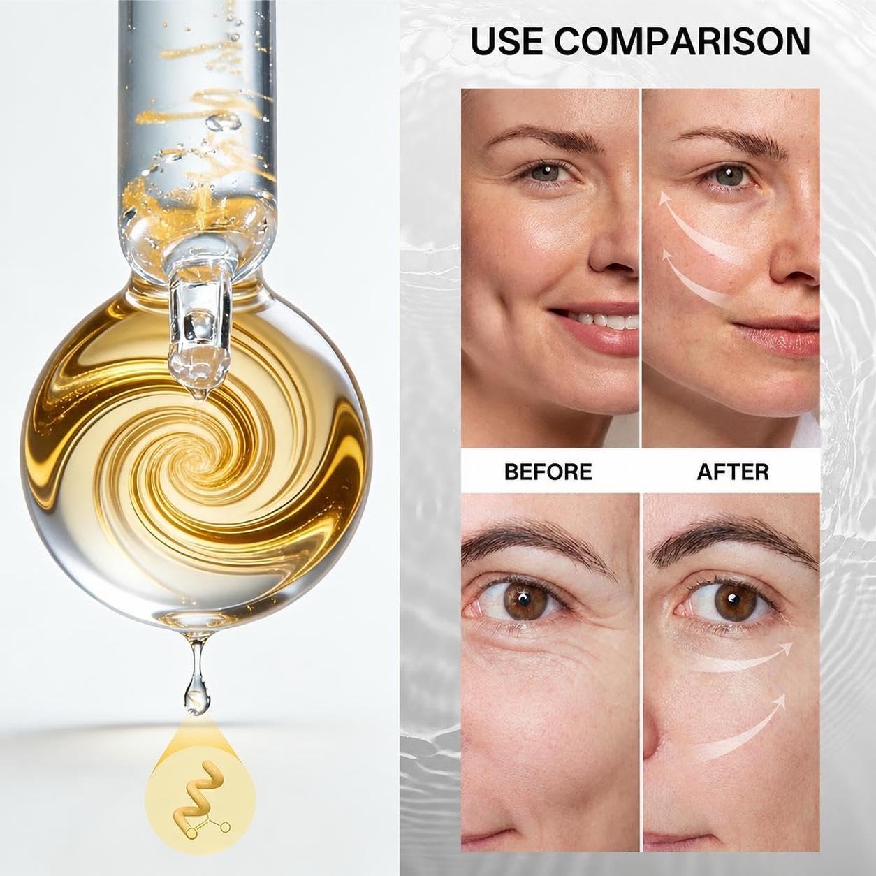 Fiala al Collagene - Effetto Lifting Dalla Prima Applicazione, Siero Viso Antirughe Con Acido Ialuronico E Collagene, Attenua Le Rughe, Idrata In Profondità (3 bottiglie)