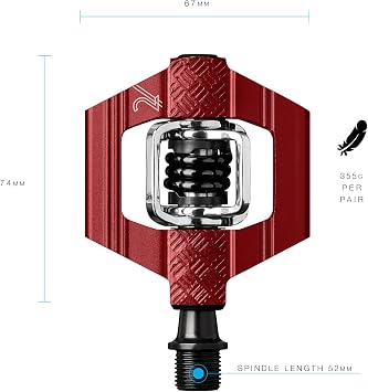 Crankbrothers Candy Clip-In MTB Bike Pedal - Gravel/XC/Trail Lightweight Bicycle Pedal, 4 Sided Entry, Customizable Float, Premium Bearings