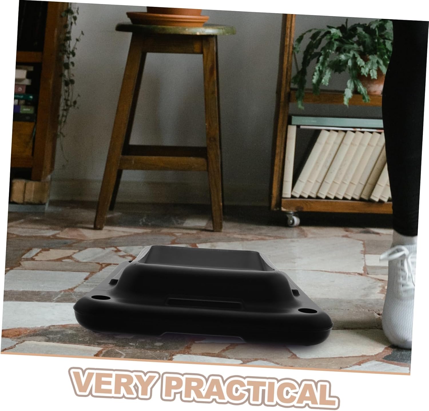 Yoga Step Base Holder Tray for Aerobic Step Board Non-Slip Support Bottom Stabilizer Sturdy Plastic Exercise Platform for Gym Workouts and Home Fitness