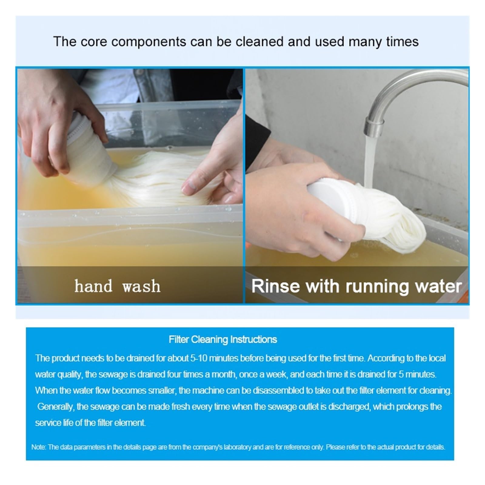 Filtro de agua debajo del fregadero, Purificador de agua Filtro de membrana de ultrafiltración de acero inoxidable, Máquina de equipo de purificación de agua con filtro doméstico para su cocina, baño,