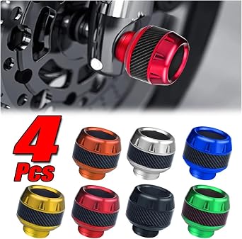 2/4Pcs Aluminum Alloy Motorcycle Crash Protector Scooter Wheel Front Fork Frame Falling Protection Pads Sliders Moto Exterior(2Pcs Green)