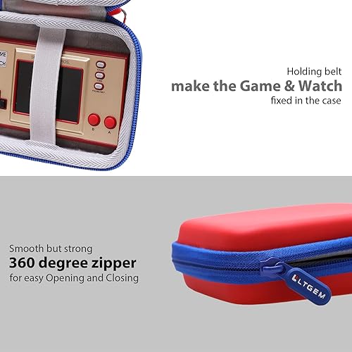 Miniatura 8 de LTGEM - Funda rígida de EVA para juegos y relojes Super Mario Bros Nintendo - Bolsa protectora de viaje para almacenamiento