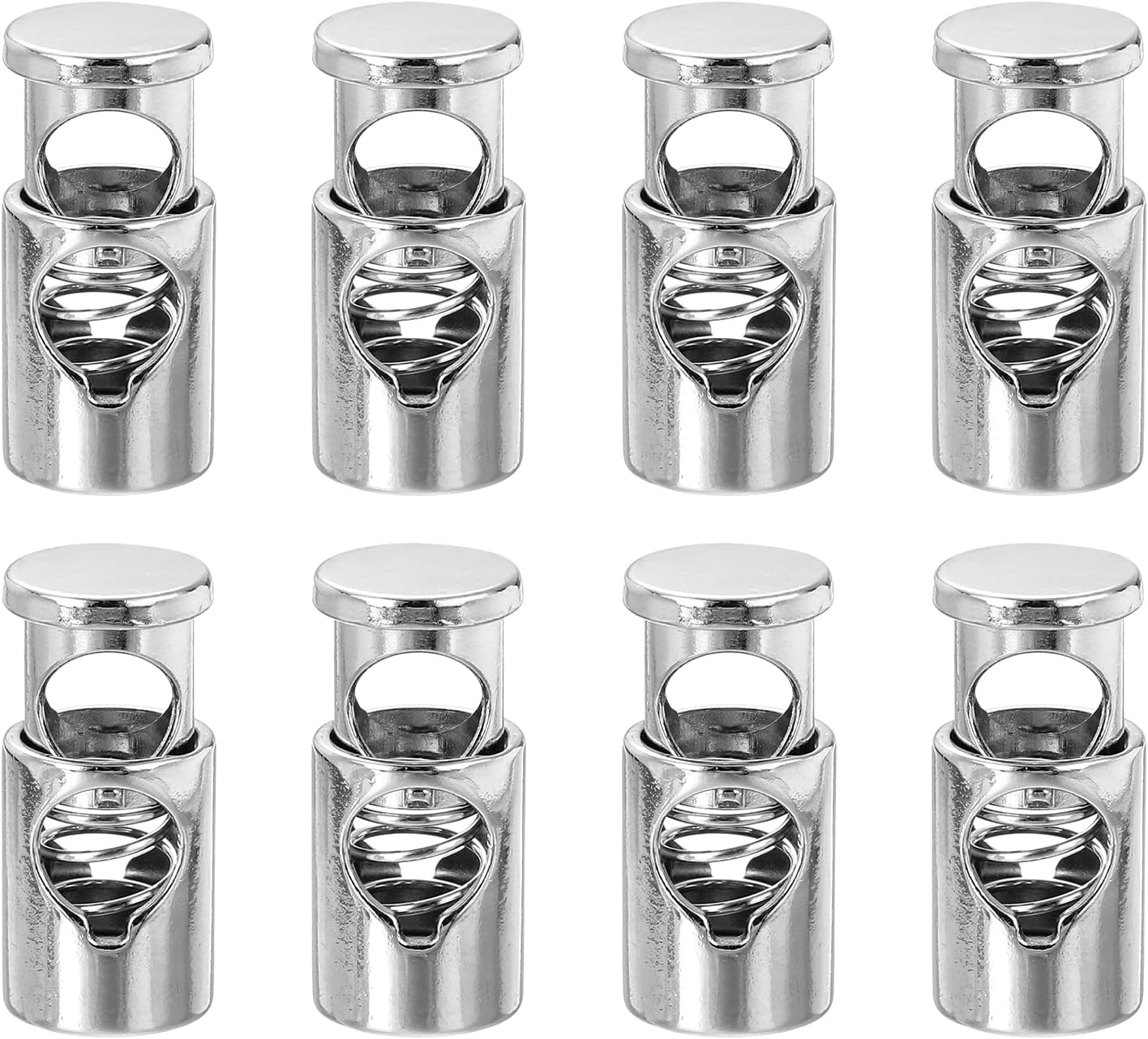 Amazon.com: uxcell 8Pcs Metal Cord Locks, 6mm Single Hole Toggle Spring ...