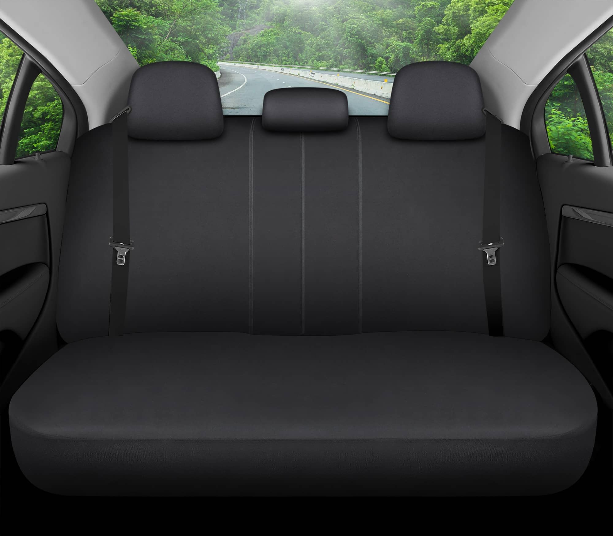 Schonbezüge Sitzbezüge Komplettset für Mercedes B-Klasse Bj 2005-11 in Schwarz/Blau FT1