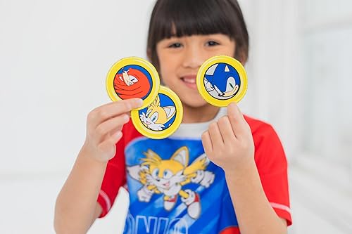 Vista 2 de SEGA Sonic The Hedgehog Knuckles The Tails Raglan - Juego de parte inferior de protección contra erupciones