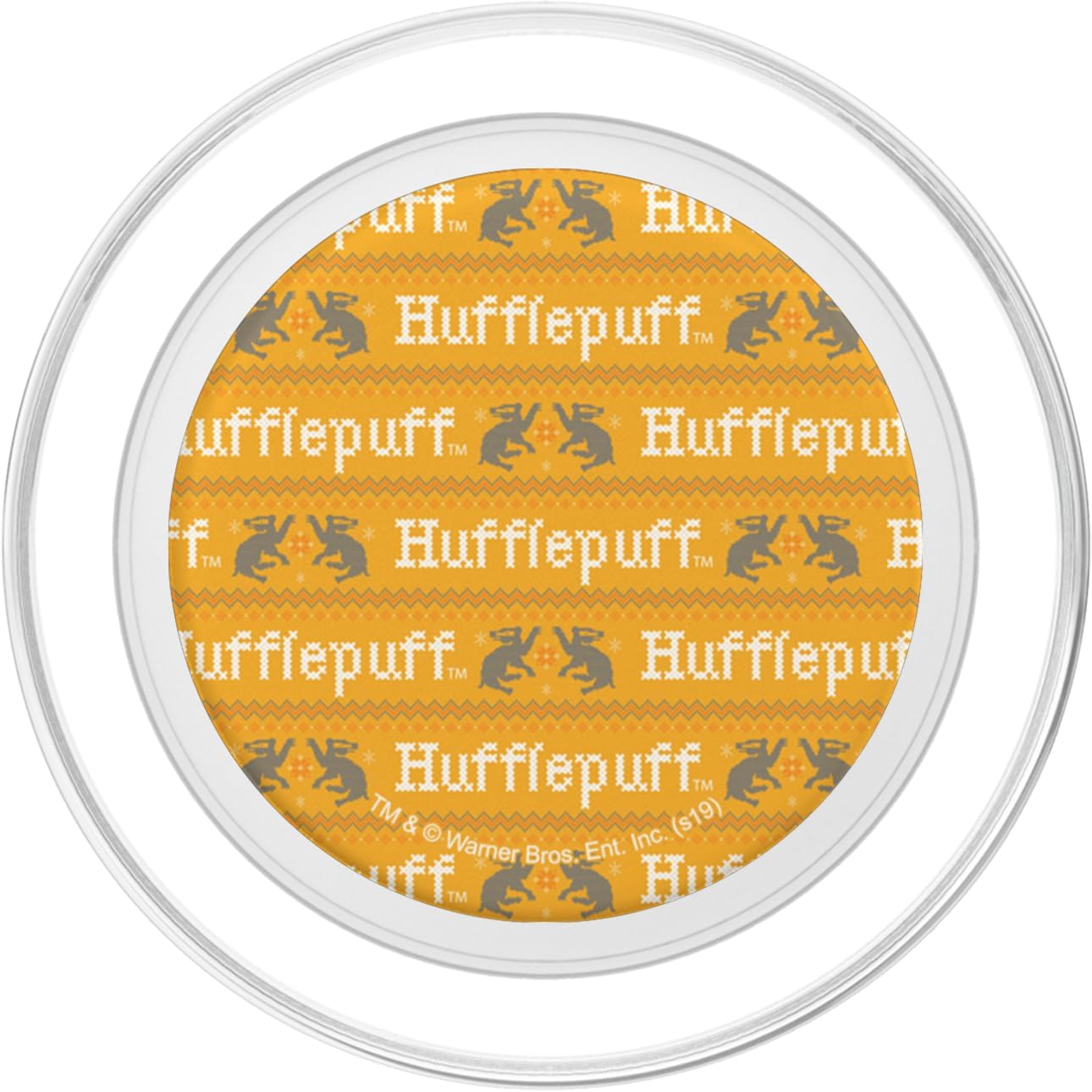 Harry Potter Hufflepuff Sweater with Words Pattern PopSockets MagSafe PopGrip for iPhone
