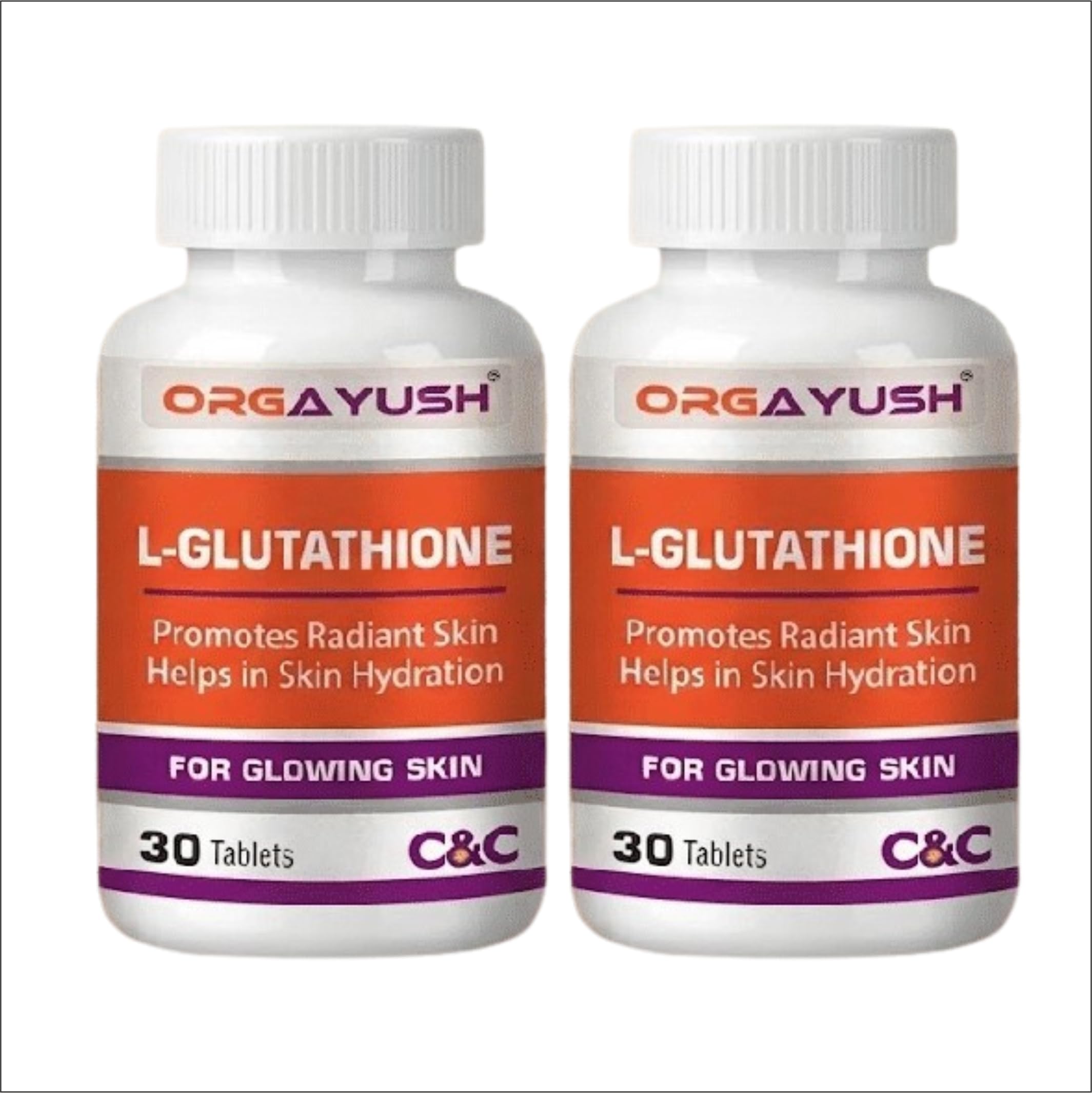 ORGAYUSH L-Glutathione & Astaxanthin Tablets – Antioxidant Supplement for Skin Radiance, Energy & Immunity Support (Pack of 1) Health &