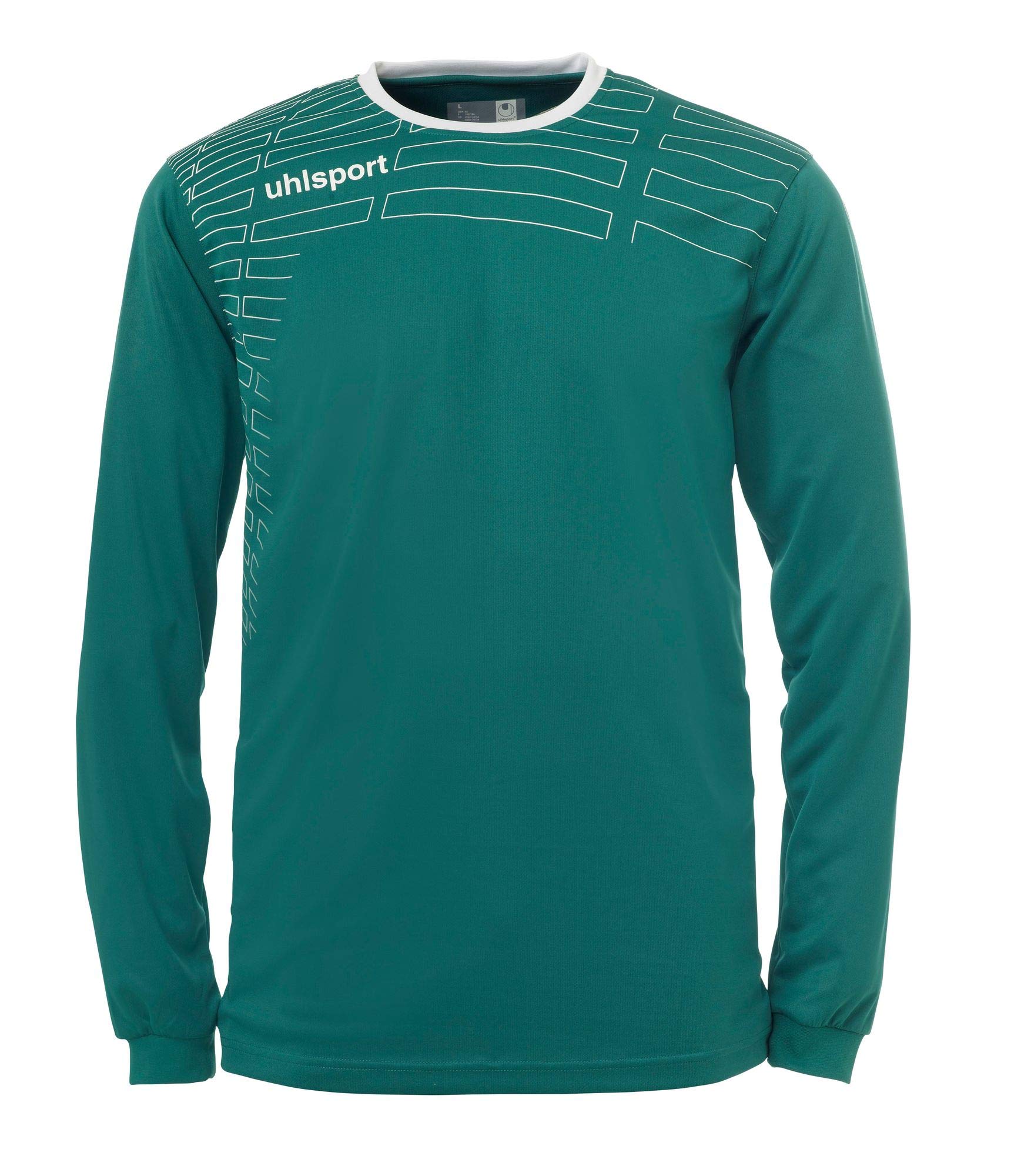 uhlsport Match Women's Team Kit Shirt & Shorts LS, Womens, 100316907, grün (lagune/Weiß), M