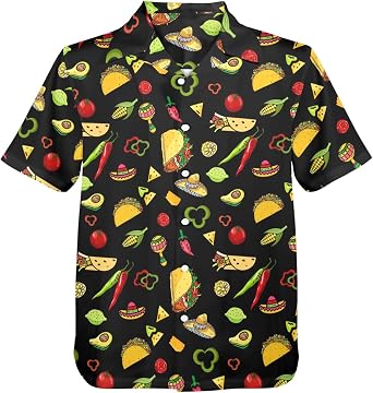 HUGLAZY Hawaiians Shirt for Men Short Sleeves Button Down Beach Shirt Summer Party Outfit