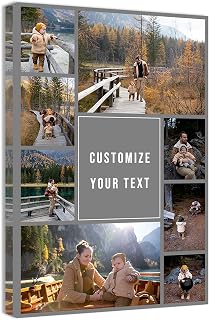 QIXIANG Personalized Multi Pictures Canvas Wall Art for Family Baby Friends Custom Your Photos Customized Pictures Gifts Framed (collage 12,12.00" x 18.00"(30x45cm))