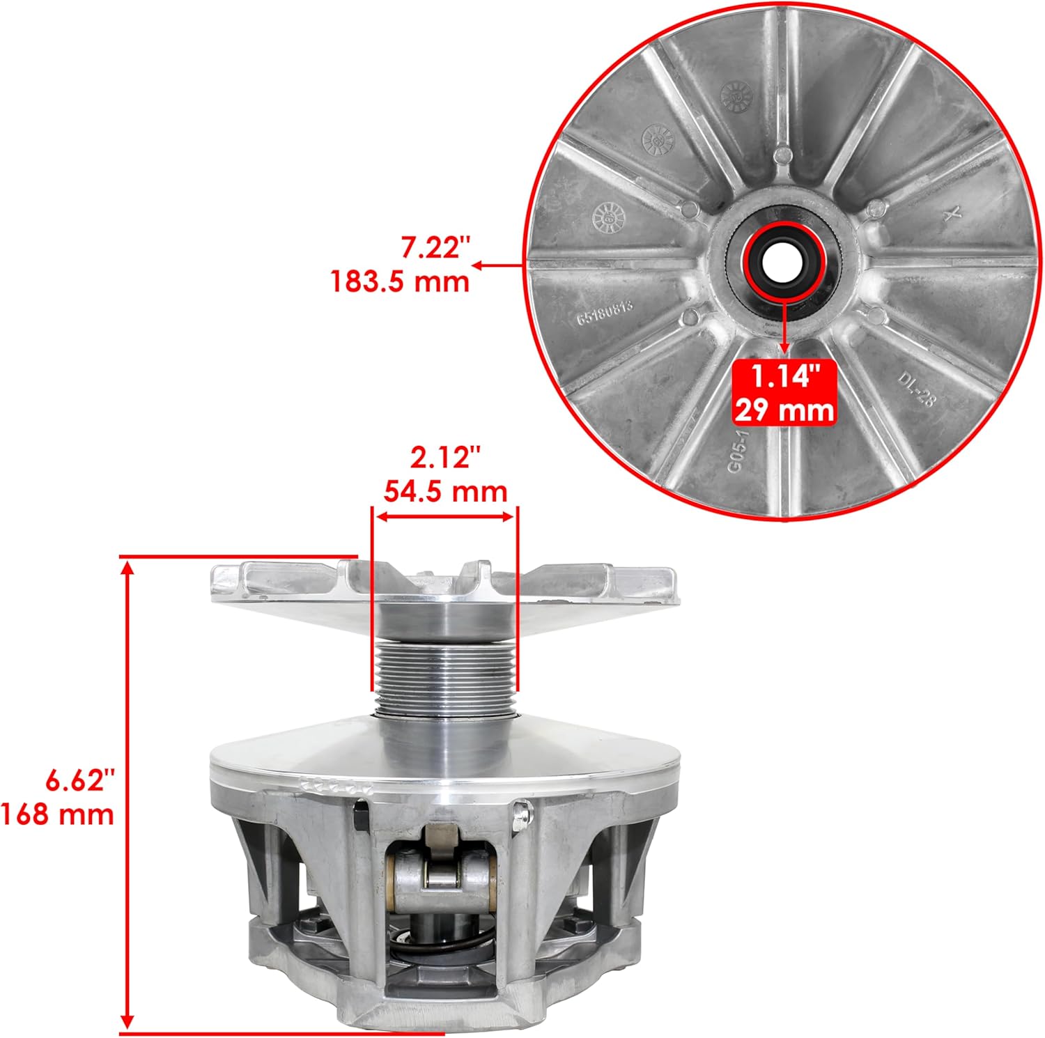 Caltric Complete Primary Drive Clutch Compatible with Polaris Sportsman 700 2002 2003 2004 2005 1321971