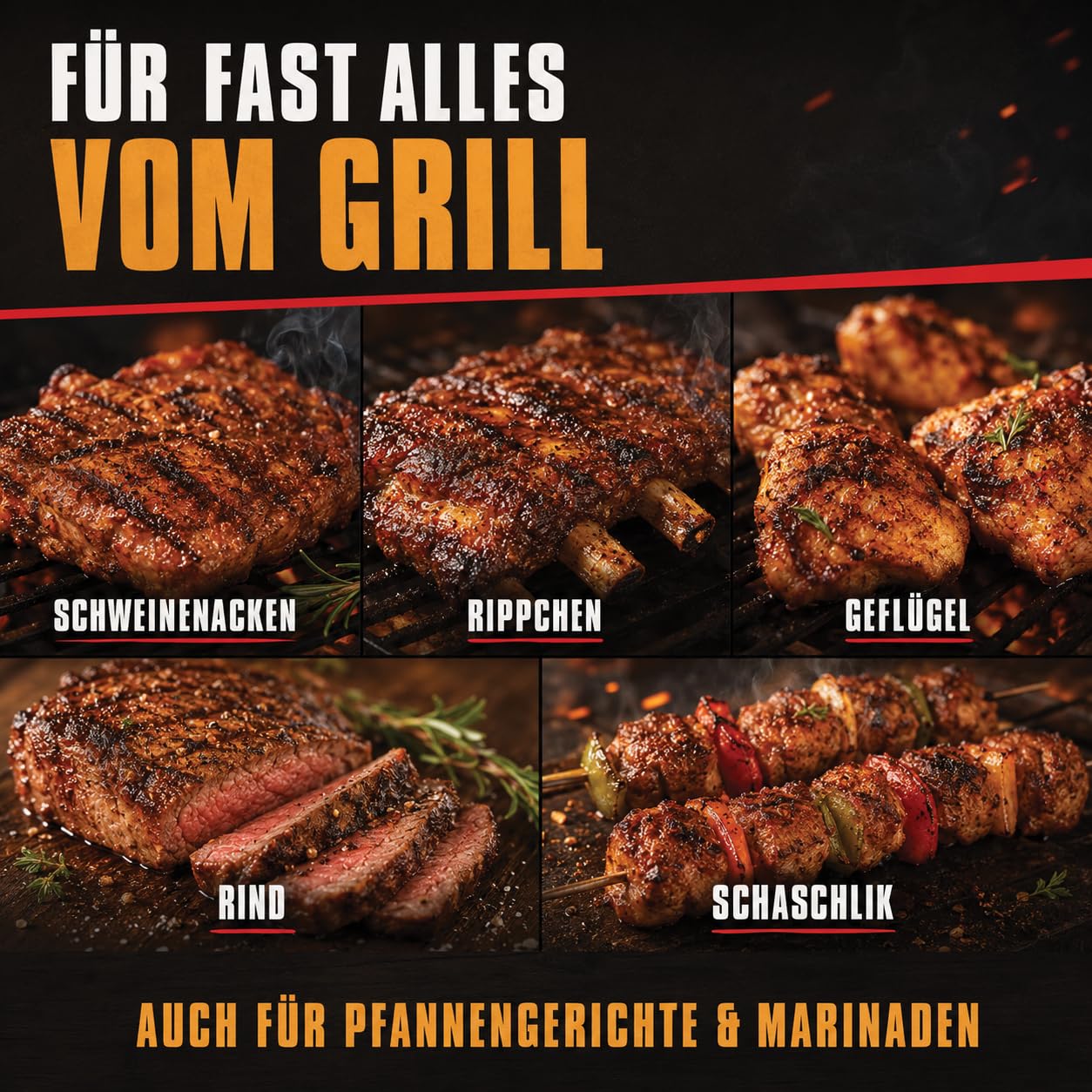 GiDeli Grillgewürz Scharf 10kg im Eimer - Feurige & Aromatische Gewürzmischung für den Grill - Ideal für Schweinenacken, Rippchen, Geflügel & Schaschlik - Trockenmarinade & Rub - Sofort Einsatzbereit