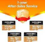 Micro SD Carte 128GB Haute vitesse (95MB/s Lire, 35MB/s Écrire), Compatible avec DSLR, Drone, caméra d'action & Dispositifs portatifs(1 microSD Carte +1 Adaptateur)