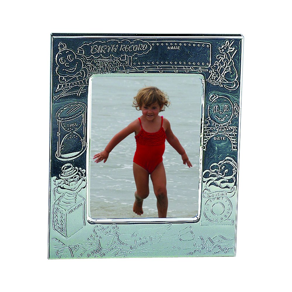 Silverplate Baby BirthRecord Frame 3.5x5 Amazon.in