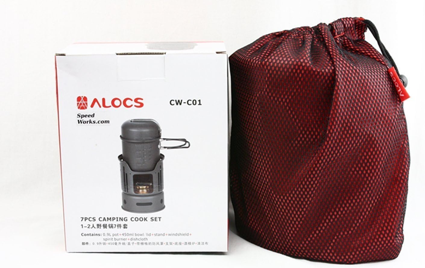 Amazon Alocsアルコールストーブ クッカー ウインドスクリーン 五徳セットcw C01 Alocs クッキングツール