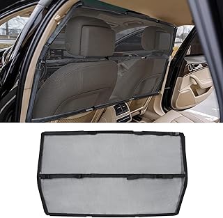 Car Dog Barrier Net for Large SUV Trunk 56" More Coverage Car Pet Back Seat Divider with See Through Mesh Cargo Area Gate for Dog (L)
