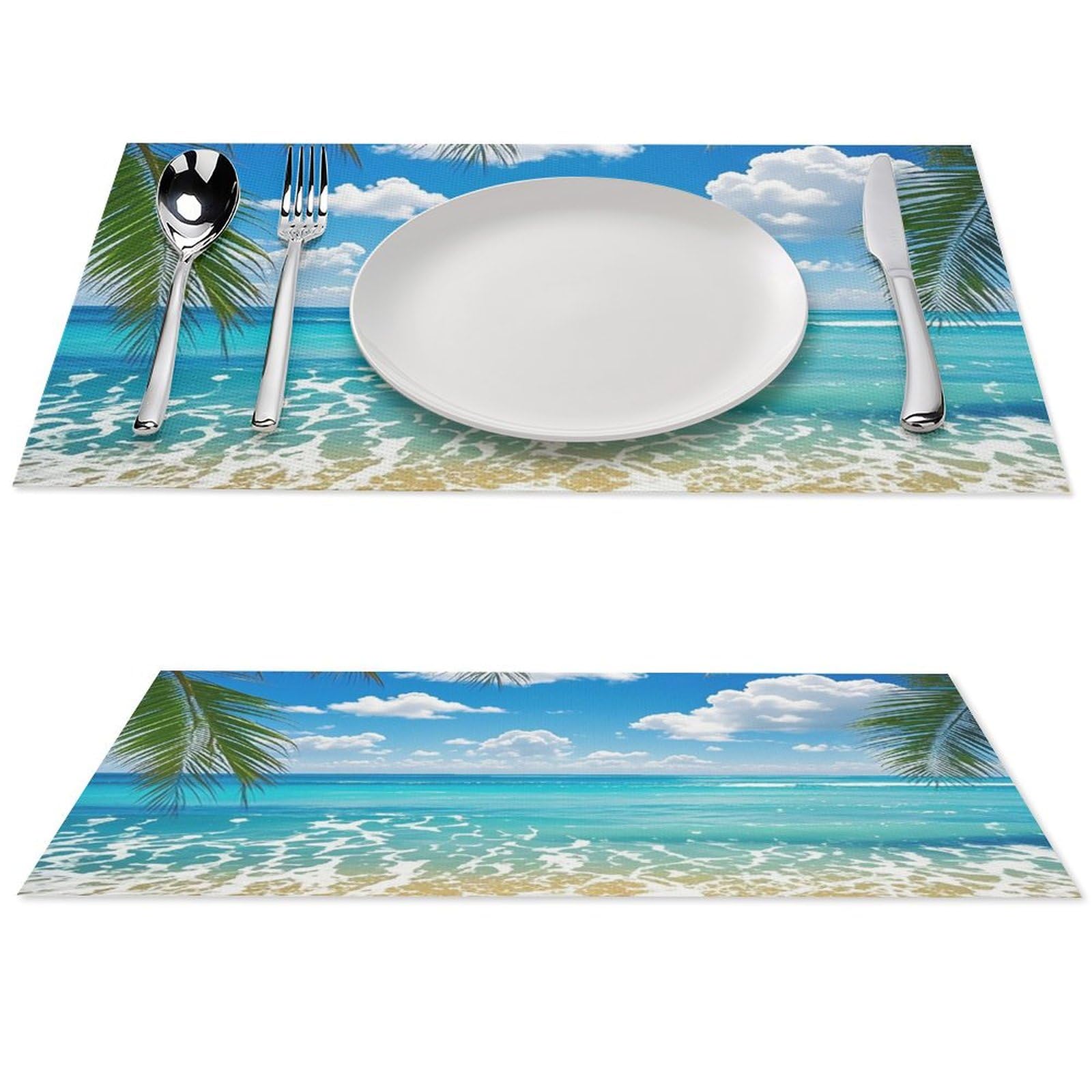 Set de table antidérapant et résistant à la chaleur lot de 6 lavables en PVC