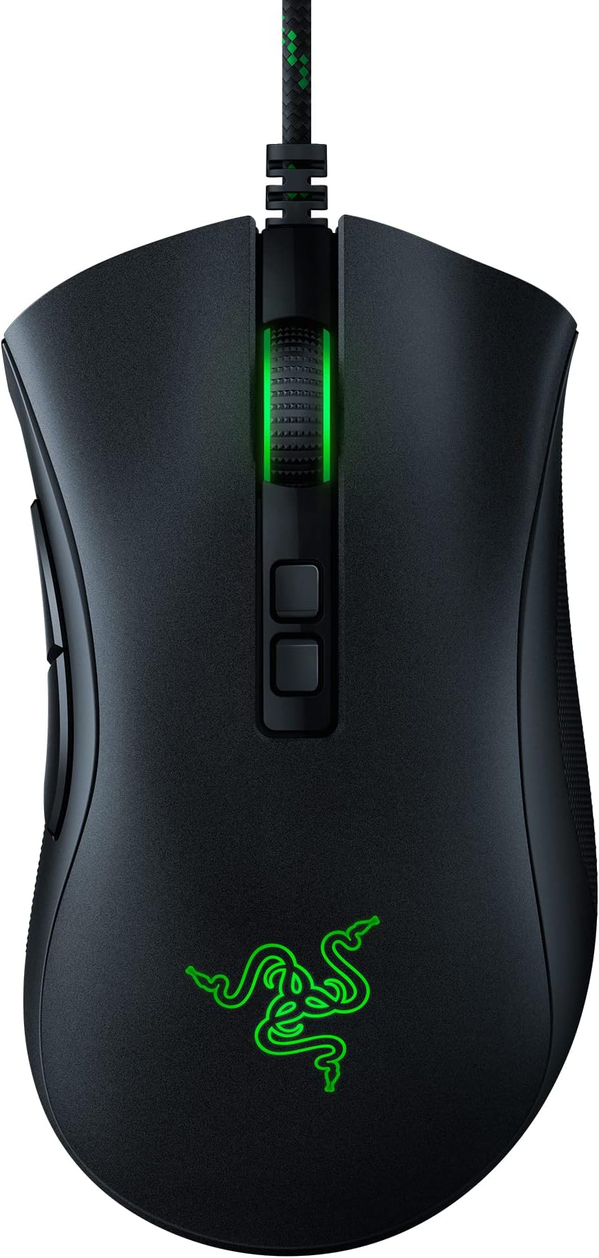 Razer DeathAdder V2 Special Edition Gaming Mouse: 20K DPI Optical Sensor - 2nd Gen Faster Switch - 8 Programmable Buttons - Rubberized Side Grips - Ergonomic Design - Green Speedflex Cable