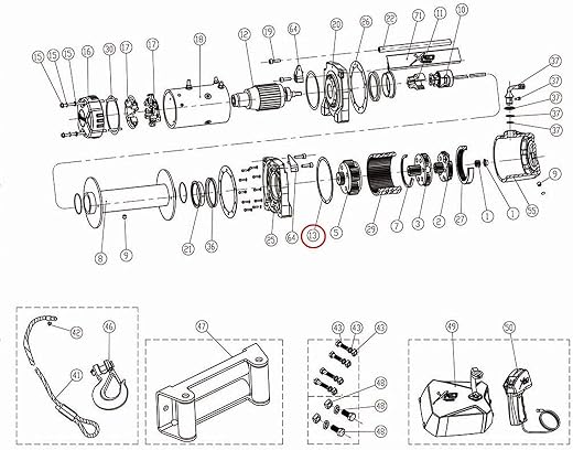 Smittybilt 97495-13 Winch Gear Box Seal Ring