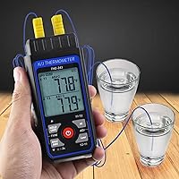 Vista 2 de Termómetro de termopar digital tipo K/J con termopar tipo 4 K, termómetro HVAC con alarma y compensación de adj, medidor de temperatura -328°F ~