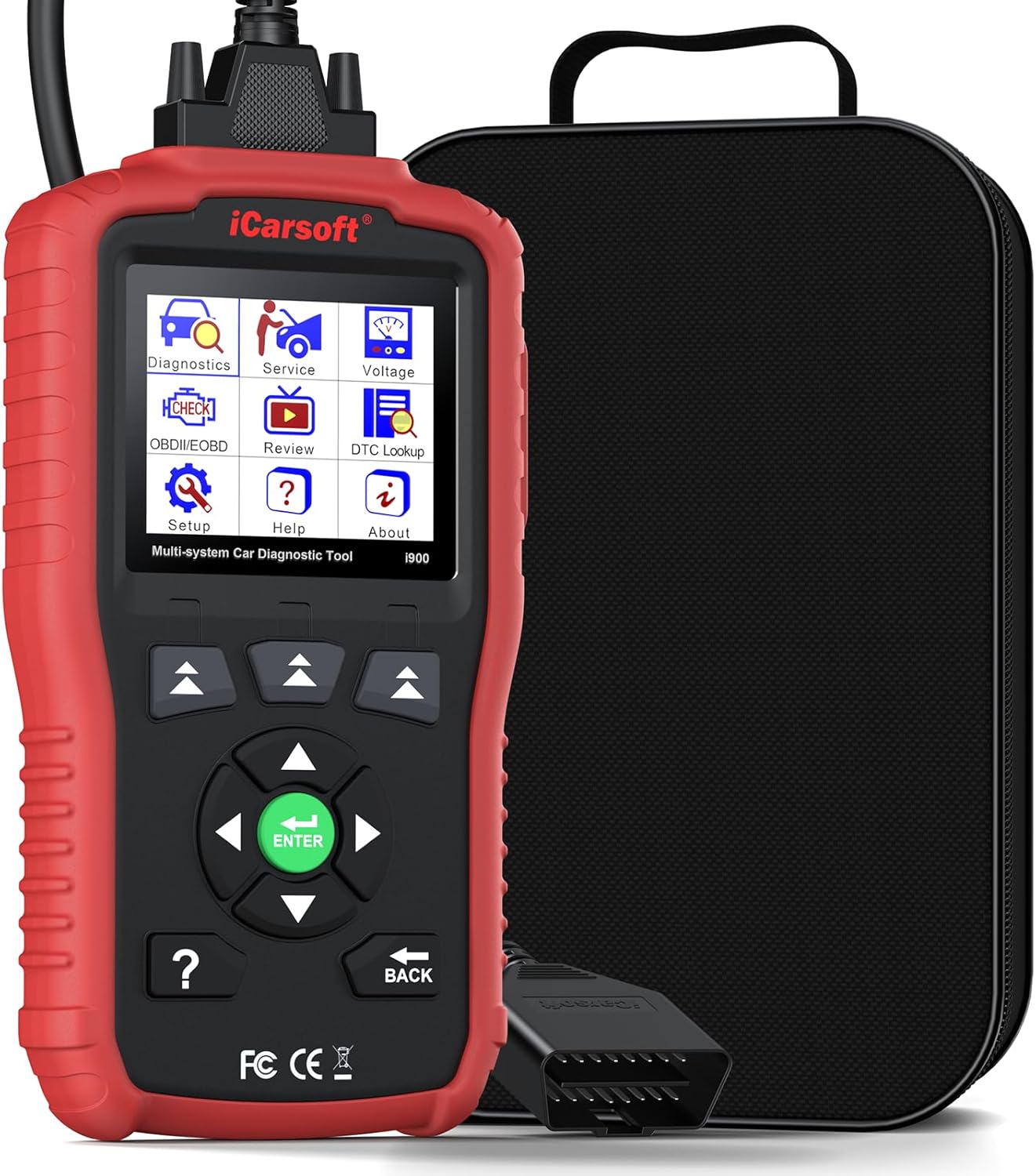 iCarsoft i900 OBD2 Scanner for US Brand Vehicles, All System in-Depth Diagnostic Scan Tool for Ford/Jeep/Chevrolet/Cadillac, Oil Reset/Steering Angle Reset, Live Data OBDII Engine Code Reader