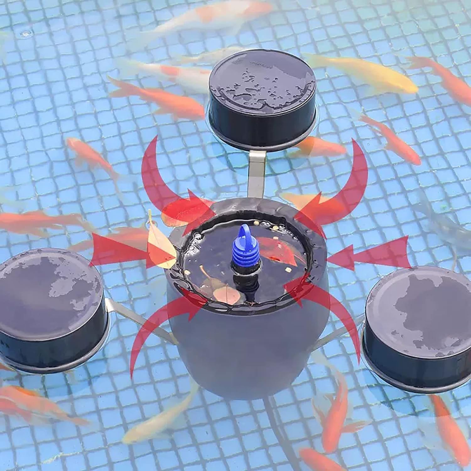 Skimmer automatico galleggiante per piscina, rimozione efficiente dei detriti per laghetti e giardini, facile installazione per piccole e grandi caratteristiche dell'acqua