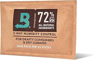 Boveda 72% Two-Way Humidity Control Pack for Storing Up to 25 Items – Single – for Wood Containers – Moisture Absorber – Humidifier Pack – Individually Wrapped Hydration Packet