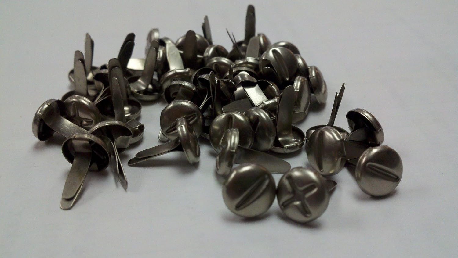Scrapbooking Pewter Screw Top Brads Bulk 50pc