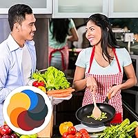 Vista 6 de Chuangdi 8 almohadillas de goma para abridor de tarros, posavasos redondos de 5 pulgadas, almohadillas de aislamiento térmico, antidesgarros