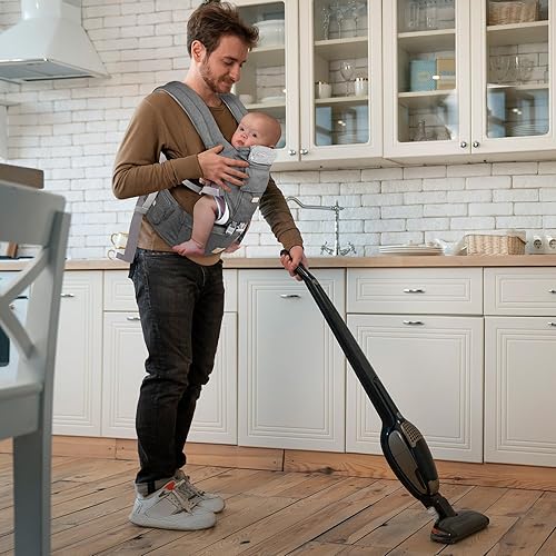 Miniatura 6 de Portabebés para recién nacidos a niños pequeños con asiento de cadera, suave 6 en 1 ergonómico para todas las posiciones, portabebés de 7 a 33