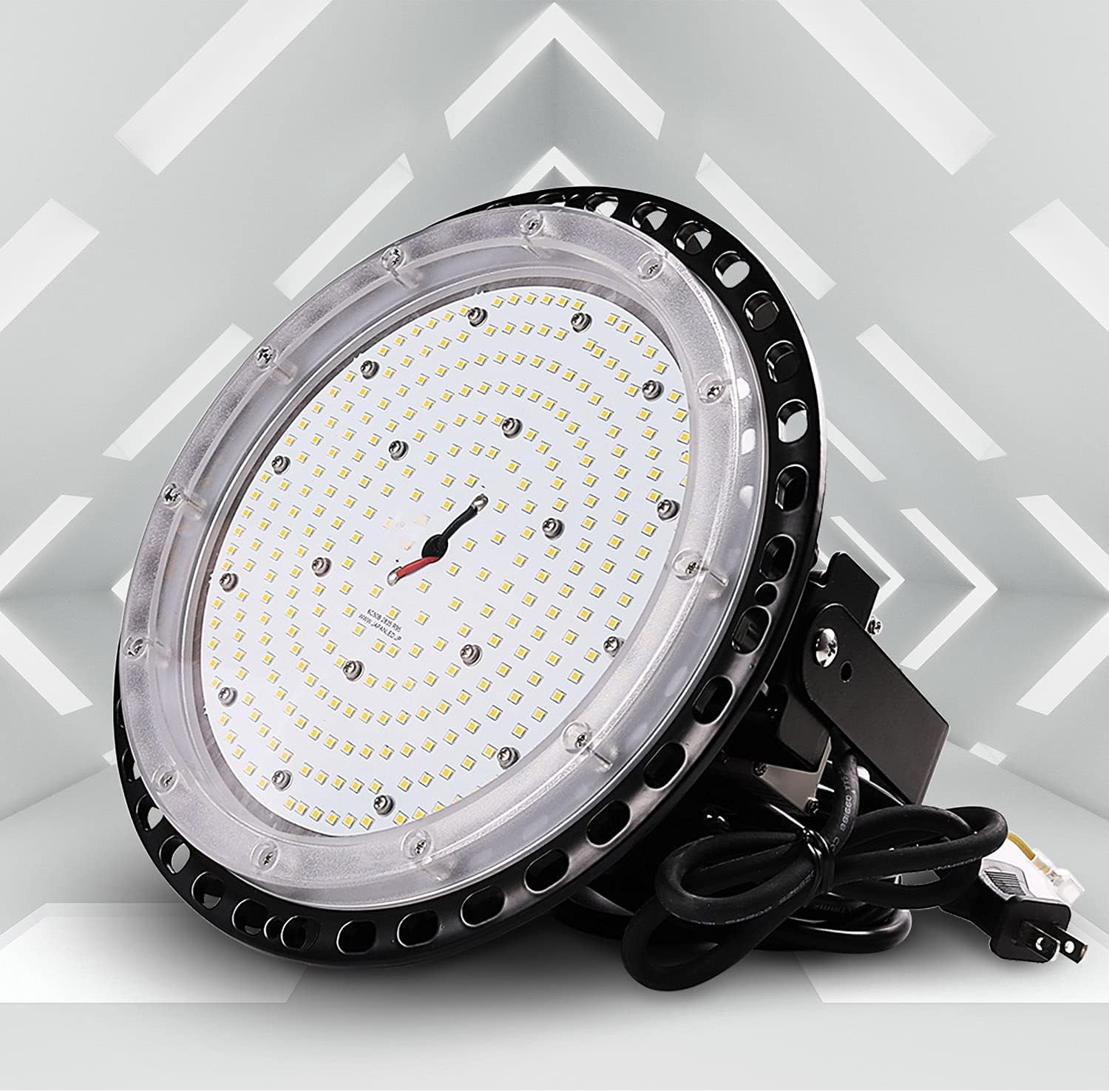 UFO Type LED High Ceiling Lighting, LED Floodlight, LED High Bay Lamp, 100W, 16,000 lm, High Brightness, 1000W Ballastless Mercury Light, IP65 Waterproof, Dustproof, 5M Cord Included, Replacement for