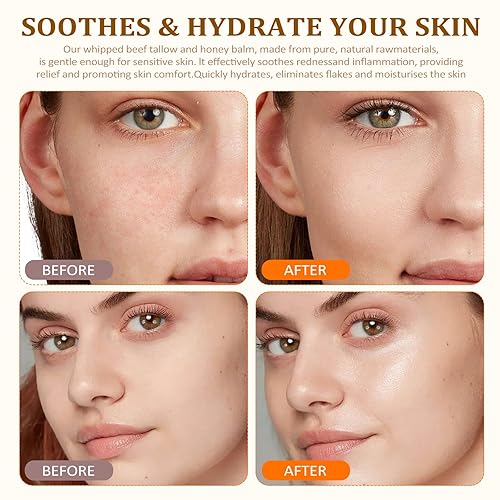 Miniatura 6 de Sargo de ternera para la piel, sebo de res y bálsamo de miel, sargo de carne de res alimentada con pasto sin perfume y bálsamo de miel silvestre