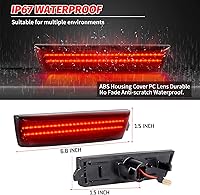 Vista 6 de Luz LED de marcador lateral trasera, lente ahumada, compatible con Chevy Malibu 2008-2012, 2 piezas, 5 veces más brillante, IP67 impermeable, Plug