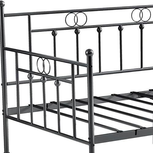 Miniatura 4 de kuurfuurdo Sofá cama de metal con nido cama nido emergente base de colchón de sofá cama de tamaño individual soporte de listones de metal muebles de